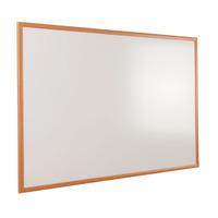 Write-On® Eco-Friendly Whiteboard 1200x1500mm Light Oak Effect Frame