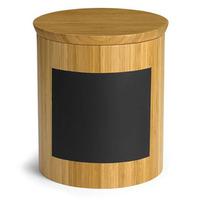 write on round bamboo riser amp storage container 23cm