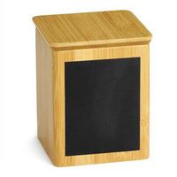 write on square bamboo riser amp storage container 10cm x 10cm x 14cm