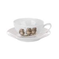 wrendale cappuccino cup saucer owl