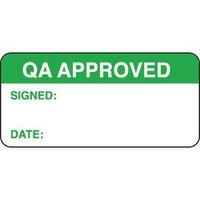 write on qm labels qa approved matt vinyl 38 x 18mm roll of 1000