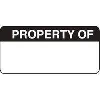 WRITE AND SEAL LABELS 250 ROLL PROPERTY OF MATT VINYL - 38 X 18MM - ROLL OF 250