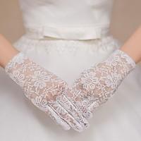 Wrist Length Fingertips Glove Lace Bridal Gloves