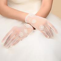 wrist length fingertips glove nylon bridal gloves party evening gloves ...