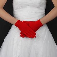 Wrist Length Fingertips Glove Silk Bridal Gloves Spring Summer Fall