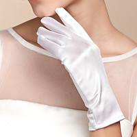 Wrist Length Fingertips Glove Satin Bridal Gloves Spring Summer Fall