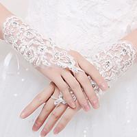 wrist length fingerless glove spandex bridal gloves party evening glov ...