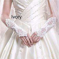 Wrist Length Fingerless Glove Elastic Satin Bridal Gloves Spring Summer Fall Winter Sequins