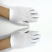 Wrist Length Fingertips Glove Elastic Satin Polyester Flower Girl Gloves Spring Summer Fall with DIY Pearls and Rhinestones