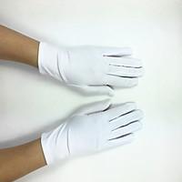 wrist length fingertips glove elastic satin polyester bridal gloves pa ...