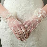 Wrist Length Fingertips Glove Nylon Bridal Gloves Party/ Evening Gloves Spring Summer Fall Winter lace