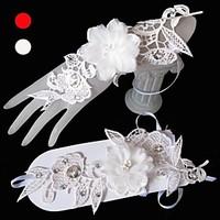 wrist length fingerless glove tulle bridal gloves spring summer fall w ...