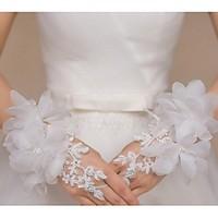 wrist length fingerless glove cotton bridal gloves spring summer fall  ...