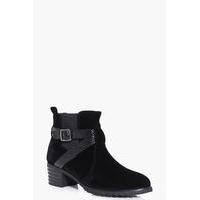 Wrap Strap Cleated Chelsea Boot - black