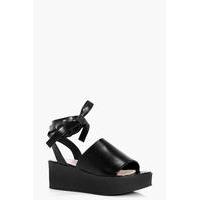 Wrap Over Wedge - black