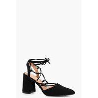 Wrap Up Sling Back Court Shoe - black