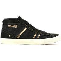 wrangler wm152150 sneakers man mens shoes high top trainers in black