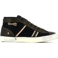 wrangler wm152150 sneakers man mens shoes high top trainers in brown