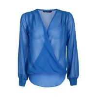 WRAP FRONT LS BLOUSE