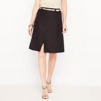 Wrapover Midi Skirt