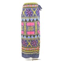 Wrap around Free Size Patterned skirt - Satnam
