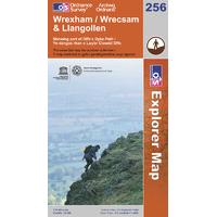 Wrexham & Llangollen - OS Explorer Active Map Sheet Number 256