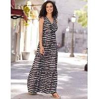 Wrap Front Jersey Maxi Dress