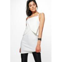 Wrap Front Sleeveless Jumper - cream