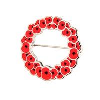 Wreath Poppy Brooch