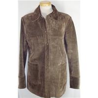 ws leather size 12 brown leather jacket