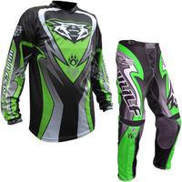 Wulf Attack Cub Motocross Jersey & Pants Green Kit