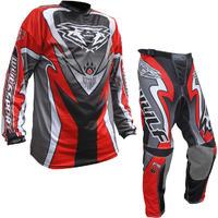 Wulf Attack Cub Motocross Jersey & Pants Red Kit