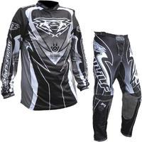 wulf attack cub motocross jersey amp pants black kit