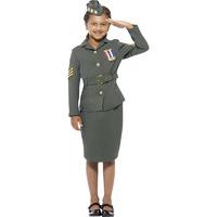 WW II Army Girls Fancy Dress Costume