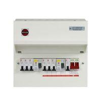 Wylex 100A 7-Way Metal High Integrity Dual RCD Populated Consumer Unit