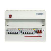 Wylex 100A 10-Way Metal High Integrity Dual RCD Populated Consumer Unit