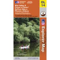 Wye Valley & Forest of Dean - OS Explorer Active Map Sheet Number OL14