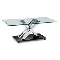 X-Frame Glass Coffee Table