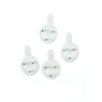 X\' Nylon Small Hard Wall Hooks - White (Pack of 40)