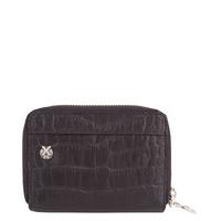 X Works-Wallets - Lia Medium Wallet Croco - Black