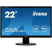 x2283hsu b1dp 215 black led amva lcd display port hd wide screen speak ...