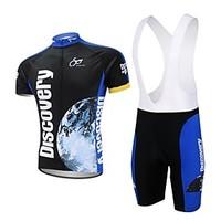 XAOYO Cycling Jersey with Bib Shorts Men\'s Short Sleeve Bike Shorts Jersey Clothing Suits Quick Dry Back Pocket Polyester 100% Polyester