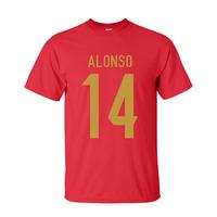 xabi alonso spain hero t shirt red