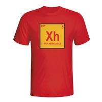 xavi spain periodic table t shirt red