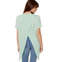 xanthe open back dip hem top green