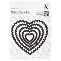 xcut scalloped heart nesting dies 349160