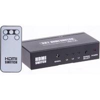 xenta black metal hdmi switch 3 inputs to 1 output 1080p with remote