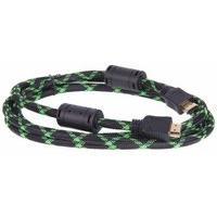 Xenta HDMI to HDMI v1.4 Cable with Green Braided Cable - 2m