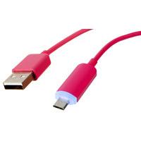 Xenta Micro USB to USB with LED Connector Red 1M
