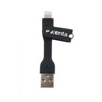 xenta usb to lightning cable with keychain black